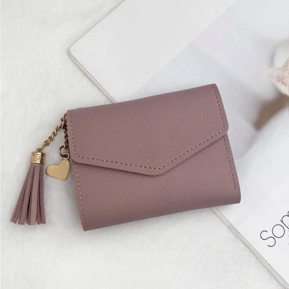 ⚠️Clearance Lilac Purple Heart And Tassel Wallet / Cardholder